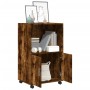 Armario con ruedas madera ingeniería roble ahumado 55x40x91 cm by , Sideboards - Ref: Foro24-853186, Price: 64,86 €, Discount: %
