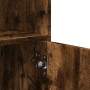 Armario con ruedas madera ingeniería roble ahumado 55x40x91 cm de , Aparadores - Ref: Foro24-853186, Precio: 67,55 €