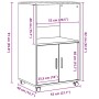 Armario con ruedas madera ingeniería roble ahumado 55x40x91 cm by , Sideboards - Ref: Foro24-853186, Price: 64,86 €, Discount: %