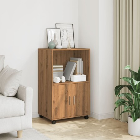 Armario con ruedas madera ingeniería roble artisian 55x40x91 cm by , Sideboards - Ref: Foro24-853190, Price: 73,60 €, Discoun...