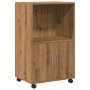 Armario con ruedas madera ingeniería roble artisian 55x40x91 cm by , Sideboards - Ref: Foro24-853190, Price: 73,60 €, Discoun...