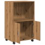 Armario con ruedas madera ingeniería roble artisian 55x40x91 cm by , Sideboards - Ref: Foro24-853190, Price: 73,60 €, Discoun...