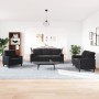Juego de sofás con cojines 3 piezas terciopelo negro by , Sofas - Ref: Foro24-3278376, Price: 676,64 €, Discount: %