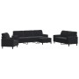 Juego de sofás con cojines 4 piezas terciopelo negro by , Sofas - Ref: Foro24-3278466, Price: 742,63 €, Discount: %