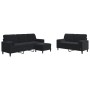 Juego de sofás con cojines 3 piezas terciopelo negro by , Sofas - Ref: Foro24-3278426, Price: 557,06 €, Discount: %