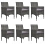 Set de comedor de jardín de 7 piezas gris de vidaXL, Conjuntos de jardín - Ref: Foro24-3067766, Precio: 491,32 €, Descuento: %