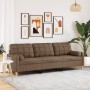 Sofá de 3 plazas con cojines tela marrón 210 cm by , Sofas - Ref: Foro24-3278204, Price: 333,79 €, Discount: %