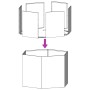 Jardinera hexagonal 46x40x45 cm acero desgastado von , Töpfe und Pflanzgefäße - Ref: Foro24-851120, Preis: 47,80 €, Rabatt: %