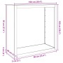 Leñero de acero gris antracita 120x35x120 cm by , Firewood bags and holders - Ref: Foro24-850970, Price: 142,97 €, Discount: %