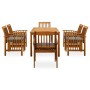 Set comedor de jardín 7 pzas y cojines madera maciza de acacia by , Garden sets - Ref: Foro24-3058089, Price: 739,92 €, Disco...