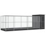 Pajarera con extensión de acero color plateado 623x203x216 cm by , Feet and bird cages - Ref: Foro24-3214259, Price: 936,43 €...