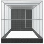 Pajarera con extensión de acero color plateado 623x203x216 cm by , Feet and bird cages - Ref: Foro24-3214259, Price: 936,43 €...