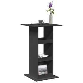Mesa bar con almacenaje madera ingeniería negra 60x60x102 cm by , Kitchen and dining tables - Ref: Foro24-854329, Price: 85,9...