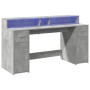 Escritorio con LED madera ingeniería gris hormigón 160x55x91 cm von , Schreibtische - Ref: Foro24-3309432, Preis: 177,12 €, R...