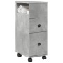 Armario de baño estrecho con ruedas madera gris hormigón von , Schließfächer und Lagerschränke - Ref: Foro24-855235, Preis: 5...