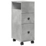 Armario de baño estrecho con ruedas madera gris hormigón von , Schließfächer und Lagerschränke - Ref: Foro24-855235, Preis: 5...