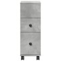 Armario de baño estrecho con ruedas madera gris hormigón von , Schließfächer und Lagerschränke - Ref: Foro24-855235, Preis: 5...