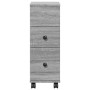 Armario de baño estrecho con ruedas madera gris Sonoma by , Lockers and storage cabinets - Ref: Foro24-855237, Price: 60,75 €...