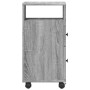 Armario de baño estrecho con ruedas madera gris Sonoma by , Lockers and storage cabinets - Ref: Foro24-855237, Price: 60,75 €...