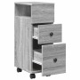 Armario de baño estrecho con ruedas madera gris Sonoma by , Lockers and storage cabinets - Ref: Foro24-855237, Price: 60,75 €...