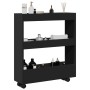 Carro de almacenaje estrecho 3 niveles madera ingeniería negro von , Küchen- und Speisewagen - Ref: Foro24-855242, Preis: 51,...