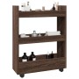 Carro de almacenaje estrecho 3 niveles madera marrón roble von , Küchen- und Speisewagen - Ref: Foro24-855256, Preis: 58,91 €...