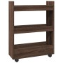 Carro de almacenaje estrecho 3 niveles madera marrón roble von , Küchen- und Speisewagen - Ref: Foro24-855256, Preis: 58,91 €...