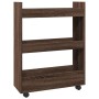 Carro de almacenaje estrecho 3 niveles madera marrón roble von , Küchen- und Speisewagen - Ref: Foro24-855256, Preis: 58,91 €...