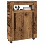 Armario de baño estrecho con ruedas madera envejecida by , Lockers and storage cabinets - Ref: Foro24-855275, Price: 95,14 €,...