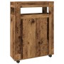 Armario de baño estrecho con ruedas madera envejecida by , Lockers and storage cabinets - Ref: Foro24-855275, Price: 95,14 €,...