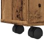 Armario de baño estrecho con ruedas madera envejecida by , Lockers and storage cabinets - Ref: Foro24-855275, Price: 95,14 €,...