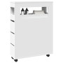 Armario de baño estrecho con ruedas madera de ingeniería blanco von , Schließfächer und Lagerschränke - Ref: Foro24-855268, P...