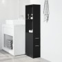 Armario de baño estrecho con ruedas madera de ingeniería negro von , Schließfächer und Lagerschränke - Ref: Foro24-855296, Pr...