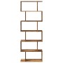 Librería divisora 6 niveles madera envejecida 70x24x193 cm by , Bookcases and shelves - Ref: Foro24-858091, Price: 86,07 €, D...
