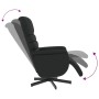 Sillón reclinable con reposapiés cuero sintético negro de , Sillones - Ref: Foro24-356703, Precio: 191,42 €, Descuento: %