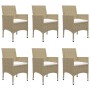Beige 7-Piece Garden Dining Set by vidaXL, Garden sets - Ref: Foro24-3067857, Price: 630,16 €, Discount: %