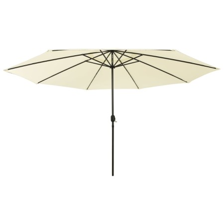 Sombrilla de jardín con luces LED arena 400 cm by , Umbrellas - Ref: Foro24-312530, Price: 107,51 €, Discount: %