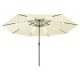 Sombrilla de jardín con luces LED arena 400 cm by , Umbrellas - Ref: Foro24-312530, Price: 107,51 €, Discount: %