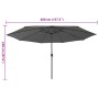 Sombrilla de jardín con luces LED antracita 400 cm by , Umbrellas - Ref: Foro24-312532, Price: 101,06 €, Discount: %