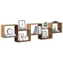 Estante cubo de pared 5 compartimentos madera envejecida de , Estantes y estanterías - Ref: Foro24-860002, Precio: 49,45 €, D...