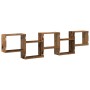 Estante cubo de pared 5 compartimentos madera envejecida de , Estantes y estanterías - Ref: Foro24-860002, Precio: 49,45 €, D...