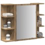 Armario con espejo baño madera roble artisan 80x20,5x64 cm von , Badezimmerwaschtische - Ref: Foro24-856037, Preis: 91,10 €, ...