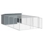 Caseta perros con corral acero galvanizado gris 197x396x110 cm von , Hundehütten - Ref: Foro24-3214225, Preis: 393,60 €, Raba...