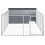 Caseta perros con corral acero galvanizado gris 197x396x110 cm von , Hundehütten - Ref: Foro24-3214225, Preis: 393,60 €, Raba...