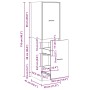 Armario botiquín madera de ingeniería envejecido 30x41x118 cm by , Lockers and storage cabinets - Ref: Foro24-855167, Price: ...