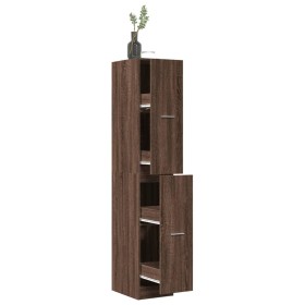 Armario botiquín madera ingeniería marrón roble 30x41x174,5 cm by , Lockers and storage cabinets - Ref: Foro24-3309633, Price...