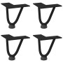 Patas de mesa tipo horquilla 4 unidades acero macizo negro 10cm by , Table legs - Ref: Foro24-4012408, Price: 29,68 €, Discou...