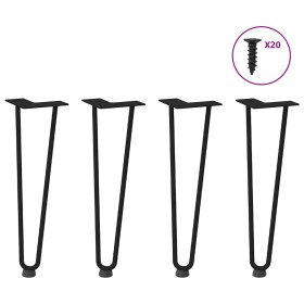 Patas de mesa tipo horquilla 4 uds acero macizo negro 42 cm von , Tischbeine - Ref: Foro24-4012420, Preis: 48,69 €, Rabatt: %