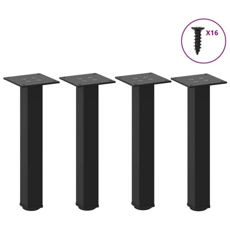 Patas para mesa de centro 4 uds acero negro 30-32 cm by , Table legs - Ref: Foro24-4012448, Price: 44,39 €, Discount: %