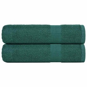 Toallas de mano 2 uds 100% algodón verde 50x100 cm 360 gsm de , Toallas - Ref: Foro24-136854, Precio: 17,12 €, Descuento: %